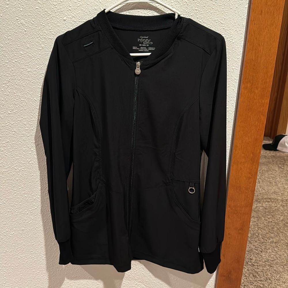 Cherokee Infinity Black Scrub Jacket - image 1